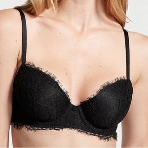 PINK VS black lace bra